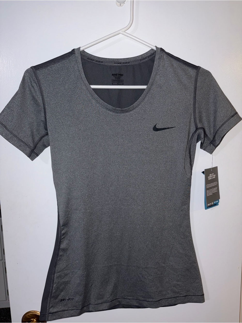 Nike Gray Short-Sleeve Dri-FIT Women's Training Tee